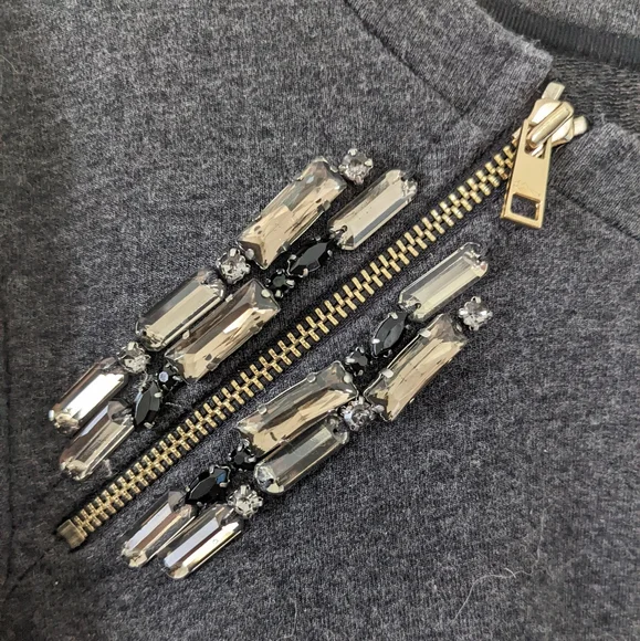 Ann Taylor Rhinestone Embellished Sweatshirt - Picture 3 of 4